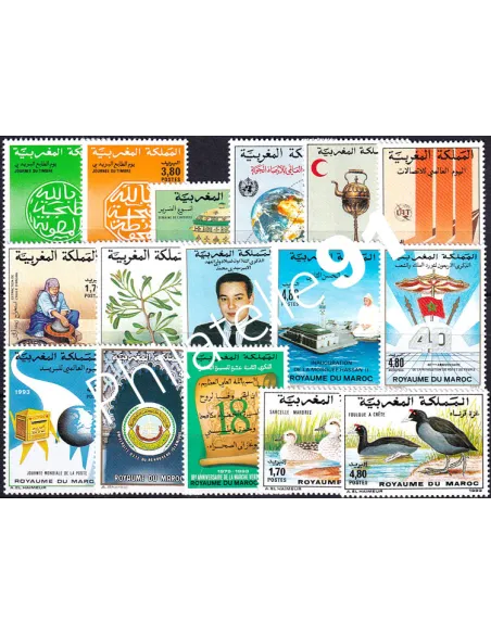 Maroc, Année complète neuve 1993, Collection timbres Colonies