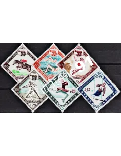 Timbres de MONACO n° 532 à 537 - Jeux olympiques de Squaw Valley et Rome