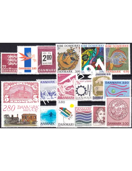 Danemark, Année complète neuve 1987, Collection timbres Europe