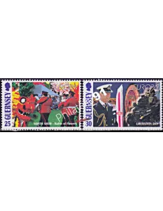 timbres de GUERNESEY n° 793 à 794, EUROPA 1998, timbres d'Europe