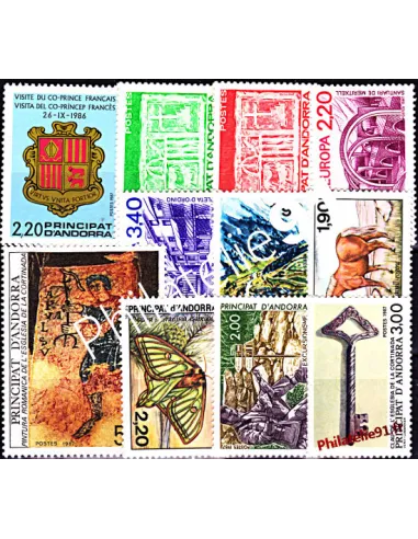 Andorre français - Année complète 1987 neuve - Timbres d'Andorre