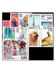 Andorre français - Année complète 1988 - timbre d'Andorre