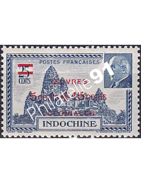 INDOCHINE, n° 294 neuf, Timbres des Colonies françaises