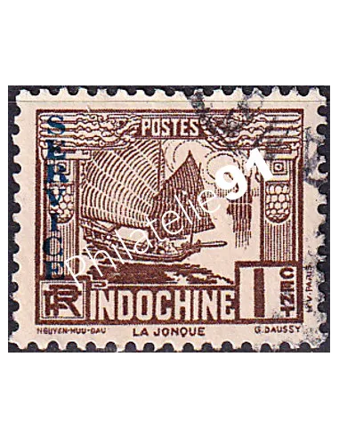 INDOCHINE, Timbre de Service n° 1 oblitéré, Timbres des Colonies