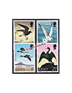 Timbres de JERSEY n° 117 à 120 - Oiseaux de mer