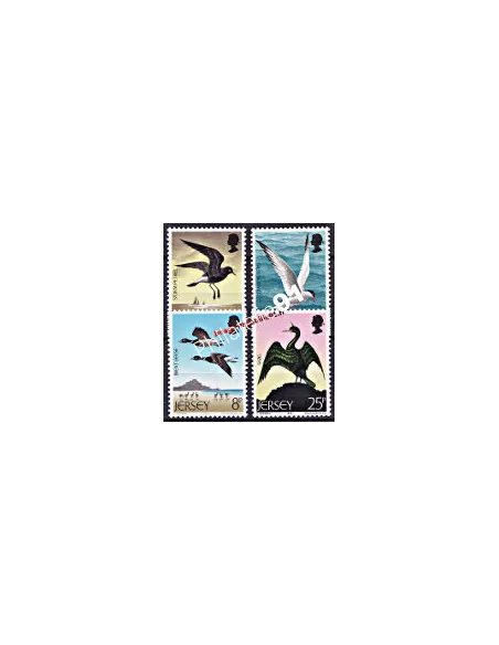 Timbres de JERSEY n° 117 à 120 - Oiseaux de mer