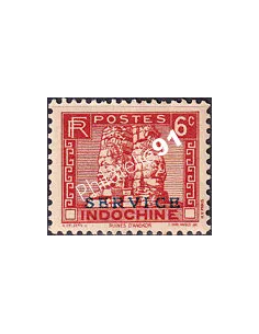 INDOCHINE, Timbre de Service n° 6 charnière, Timbres des Colonies