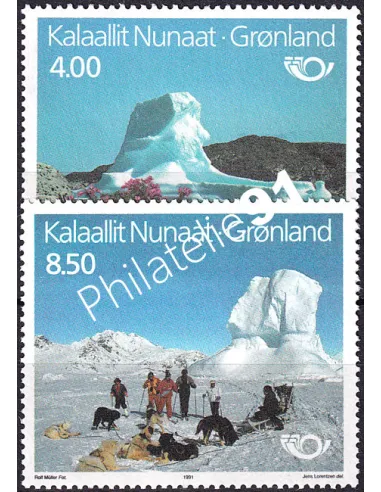 Groenland, n° 206 à 207, collection timbres Europe
