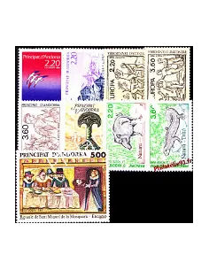 Andorre français - Année complète 1989 - Timbre Andorre