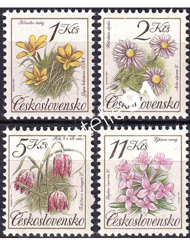 Tchécoslovaquie, n° 2898 à 2901, collection timbres Europe