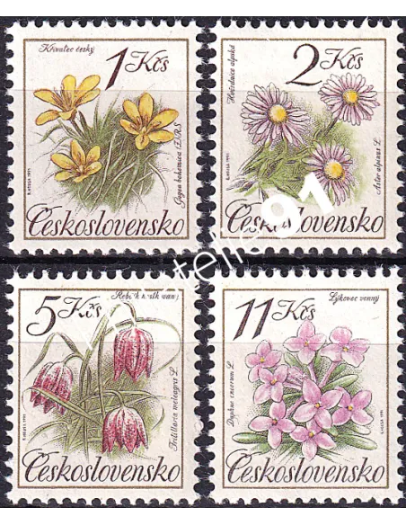 Tchécoslovaquie, n° 2898 à 2901, collection timbres Europe