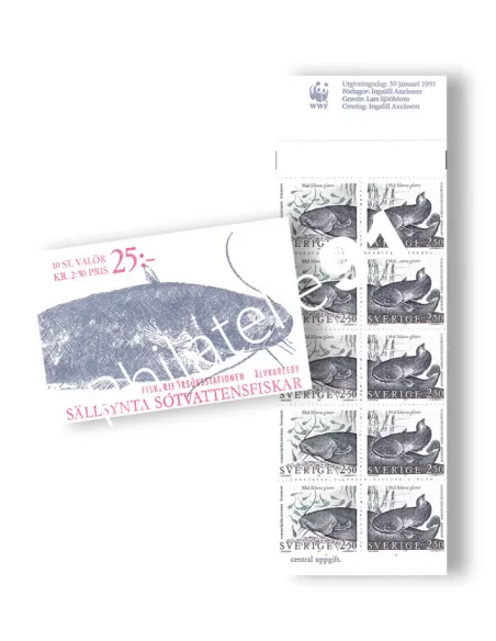 Suède, Carnet n° 1631, collection timbres Europe