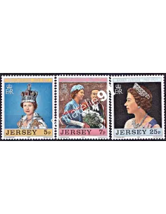 Timbres de JERSEY n° 151 à 153 - Sa Majesté Elizabeth II