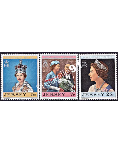Timbres de JERSEY n° 151 à 153 - Sa Majesté Elizabeth II
