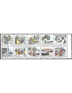 Suède, n° 1464 à 1473, collection timbres Europe