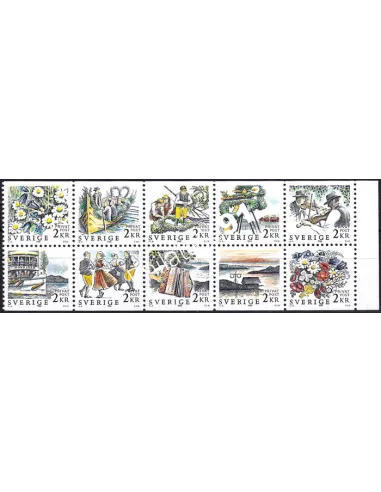 Suède, n° 1464 à 1473, collection timbres Europe