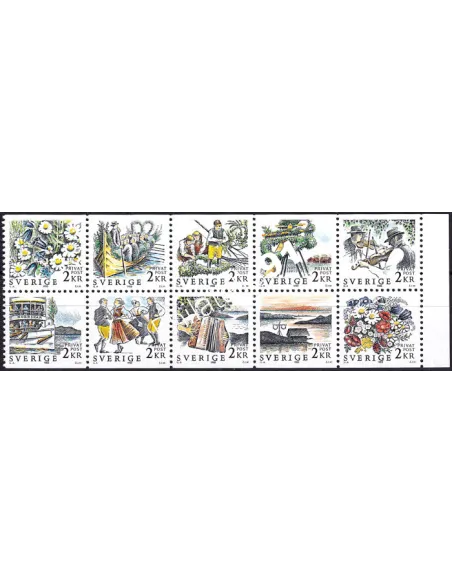 Suède, n° 1464 à 1473, collection timbres Europe