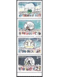 Suède, n° 1512 à 1515, collection timbres Europe