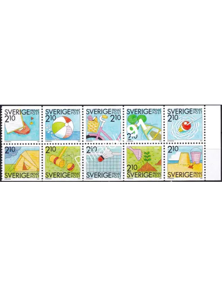 Suède, n° 1524 à 1533, collection timbres Europe