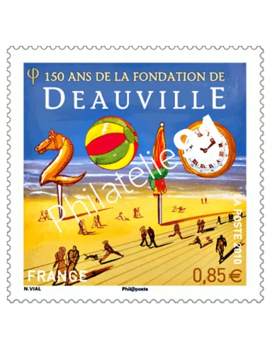Timbre de France n° 4452 - 150 ans de la fondation de Deauville