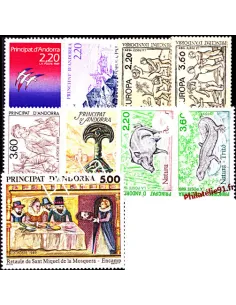 Andorre français - Année complète 1989 - Timbre Andorre