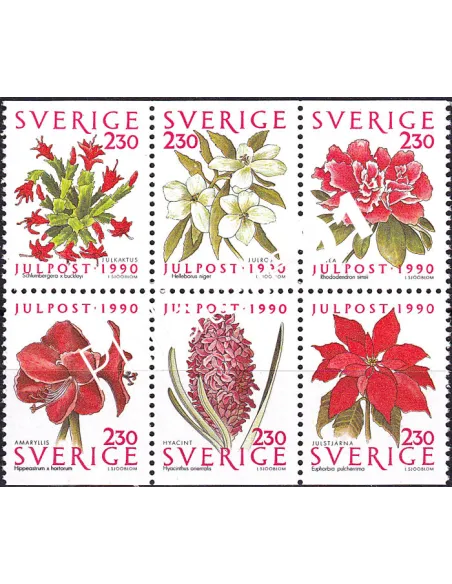 Suède, n° 1625 à 1630, collection timbres Europe
