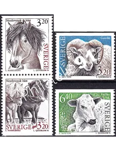 Suède, n° 1786 à 1789, collection timbres Europe