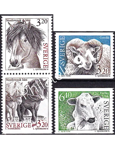 Suède, n° 1786 à 1789, collection timbres Europe