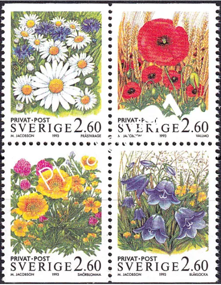 Suède, n° 1763 à 1766, collection timbres Europe