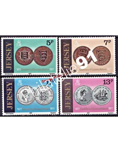 JERSEY - n°   154 à 157 - Centenaire de la réforme monétaire