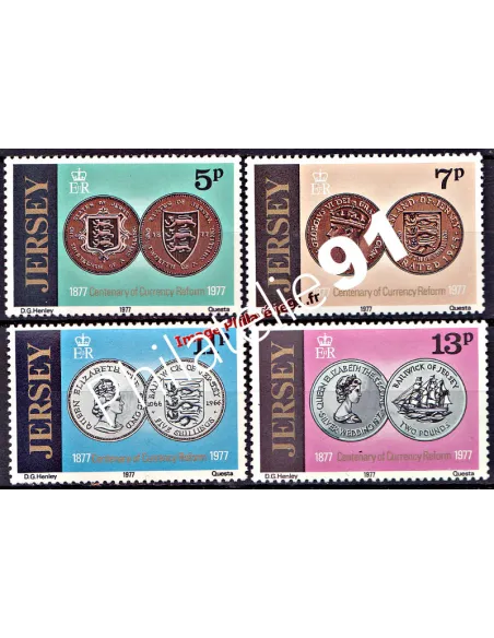 JERSEY - n°   154 à 157 - Centenaire de la réforme monétaire