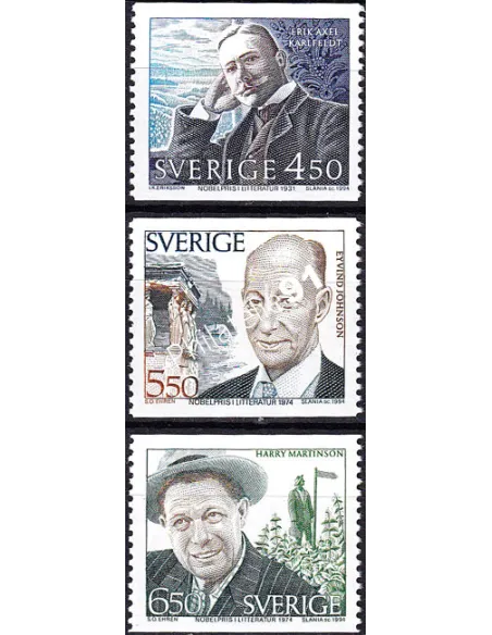 Suède, n° 1836 à 1838, collection timbres Europe