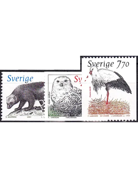 Suède, n° 1967 à 1969, collection timbres Europe