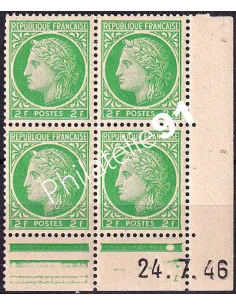 Coin daté sur timbre n° 680, Collection timbres France