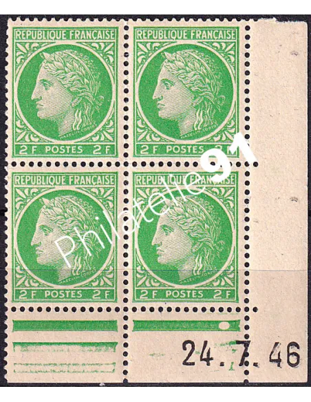 Coin daté sur timbre n° 680, Collection timbres France