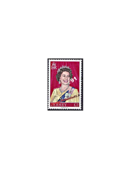 Timbre de JERSEY - n°   166 - Reine Élisabeth II