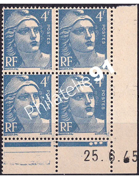Coin daté sur timbre n° 717, Collection timbres France