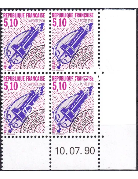 Coin daté sur timbre préoblitéré n° 209, collection timbres France