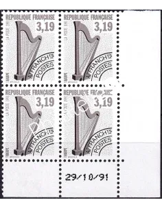 Coin daté sur timbre préoblitéré n° 220, collection timbres France