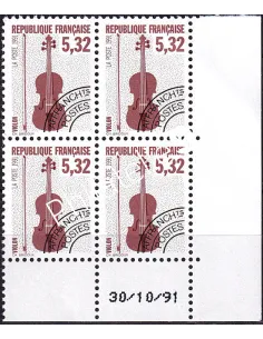 Coin daté sur timbre préoblitéré n° 223, collection timbres France