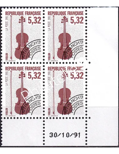 Coin daté sur timbre préoblitéré n° 223, collection timbres France