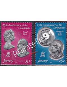 JERSEY - n°   179 à 180 - Visite royale