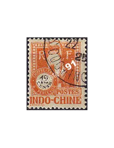 INDOCHINE, timbre-taxe n° 40 oblitéré, Timbres des Colonies