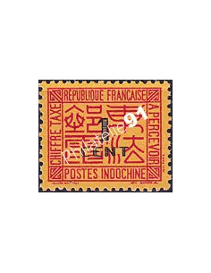 INDOCHINE, Timbre-taxe n° 60 charnière, Timbres des Colonies