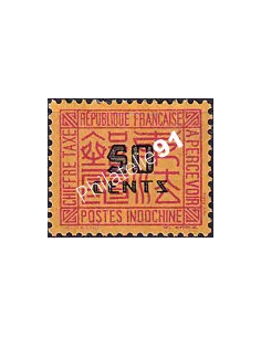 INDOCHINE, Timbre-taxe n° 72 charnière, Timbres des Colonies