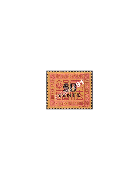 INDOCHINE, Timbre-taxe n° 72 charnière, Timbres des Colonies