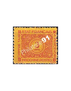 INDOCHINE, Timbre-taxe n° 77 neuf, émis sans gomme, Timbres Colonies