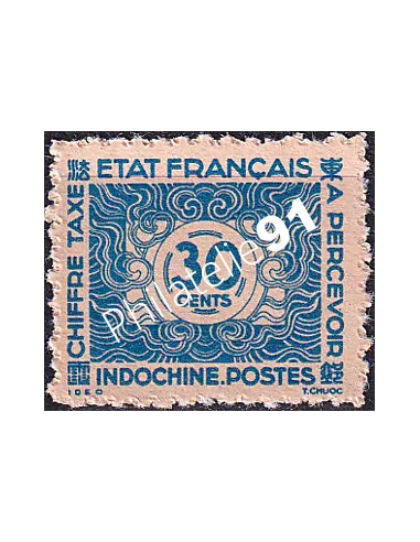 INDOCHINE, Timbre-taxe n° 83 neuf, émis sans gomme, Timbres Colonies