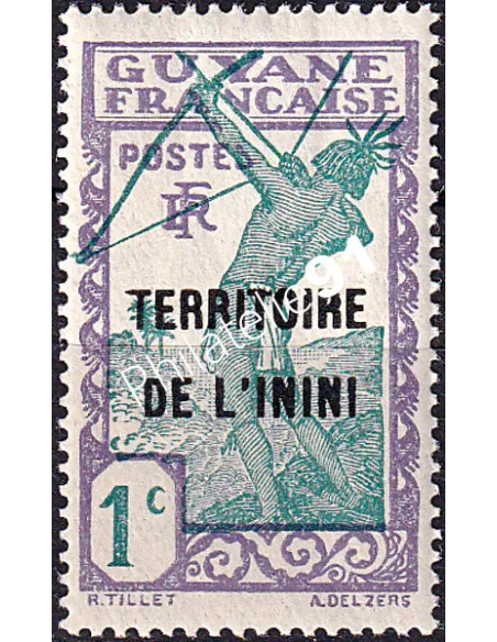 ININI, n° 1 charnière, collection timbres colonies françaises