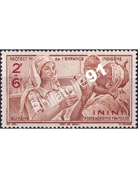 ININI, PA n° 2 neuf, collection timbres colonies françaises